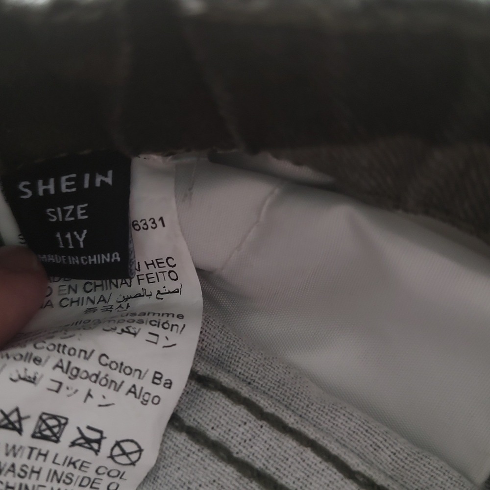 SHEIN Kids Girls Camo Cargo Maxi Skirt Green Grey Size 11Y Utility Long Skirt‎